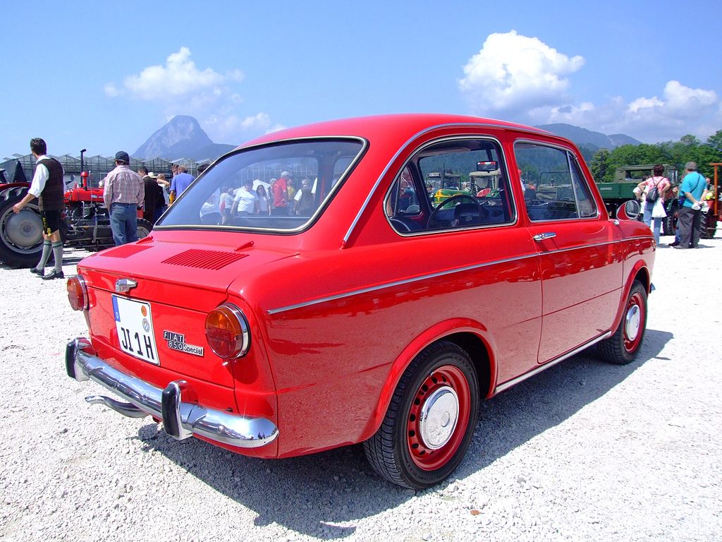 Fiat 850 Zpětné zrcátko